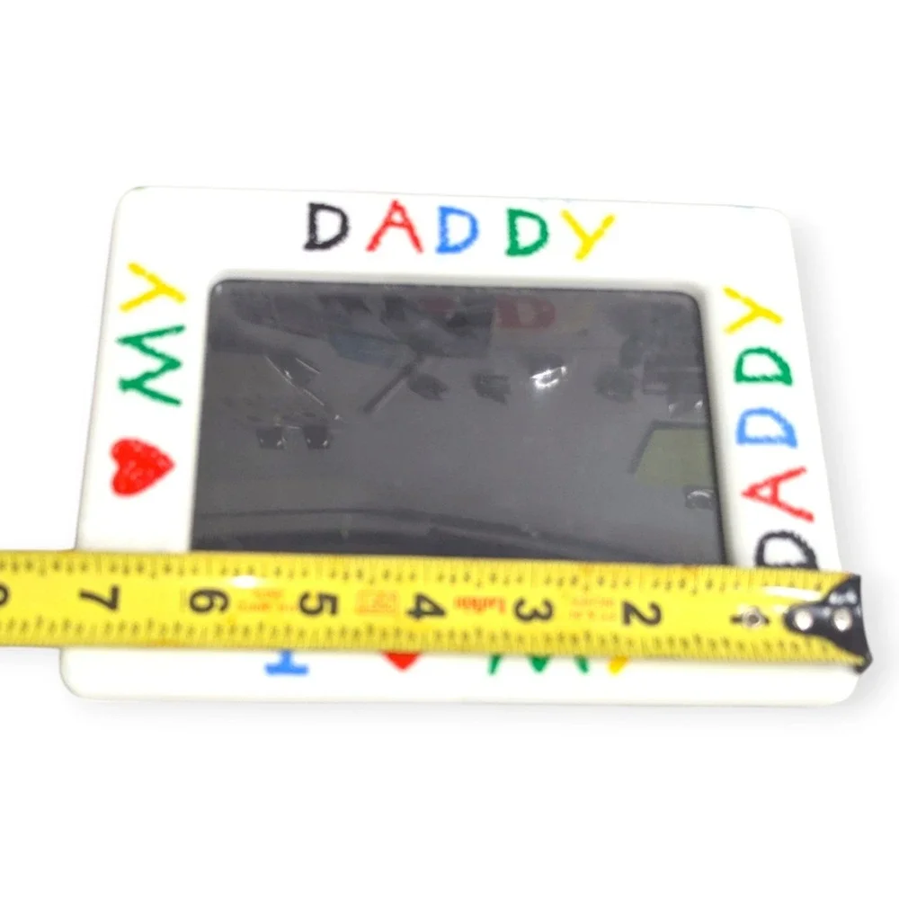 Alco Industries I Love My Daddy Plastic Photo Frame White Multi Color 5x6.5